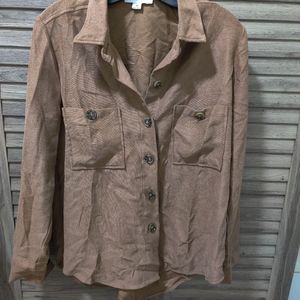 Faulux brown button-up